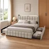 ProximaX Polsterbett 140x200 cm Beige mit RGB-LED, USB & 4 Produktbild-Vorschau 2