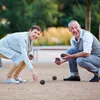 Relaxdays Boule Kugeln, 6 Metall-Kugeln, Set mit Zielkugel Produktbild-Vorschau 3