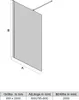 A technical drawing of a shower wall with dimensions labeled. Anteprima dell’immagine prodotto