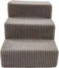 A three-step pet stair, made of a ribbed fabric, is shown against a white background. Produktbild-Vorschau