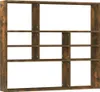 vidaXL Scaffale a muro in rovere fumé 90x16x78 cm Materiale Anteprima dell’immagine prodotto 8