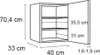 Optifit Hängeschrank Rurik986 BxTxH 40 x 34,9 x 70,4 cm Produktbild-Vorschau 5