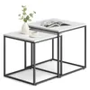 FORTENA Couchtisch 2er Set Quadratisch Weiß Schwarz – Produktbild-Vorschau 6