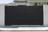 NALI Stahl-Schiebetor, 3,5 m breit, 180 cm hoch, schwarz Produktbild-Vorschau 1