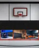 A collage of images showing a basketball hoop, a car in a garage, a gym with exercise equipment, and a play area with toys. Anteprima dell’immagine prodotto