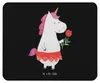 Mr. & Mrs. Panda Mauspad Einhorn Dame - Schwarz - Geschenk, Produktbild-Vorschau 1