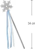 Feenstab 34 cm Eiskönigin Zauberstab blau silber Kostüm-Zubehör Fasching Kindergeburtstag Spielzeug Produktbild-Vorschau