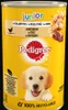 A close-up of a dog food can with a puppy on the front. Produktbild-Vorschau