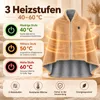 Akku Heizdecke Umhang 150x82cm, Wärmeponcho aus Plüsch mit Produktbild-Vorschau 2
