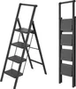 XMTECH Trittleiter 4 Stufen mit Handlauf Klappbar, Leiter Produktbild-Vorschau 1