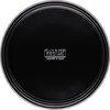 The image shows the bottom of a round black baking pan with embossed text in the center. Produktbild-Vorschau