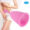2Pcs Silikonový menstruační pohár Ženy Ženský hygienický Náhled obrázku produktu 5