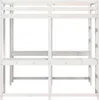 vidaXL Hochbett mit Schreibtisch & Leiter Weiß 160x200 cm Produktbild-Vorschau 4
