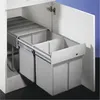 WESCO Poubelle encastrable Double Master 2x16ltr. gris alu Voir les images du produit 12