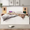 MODFU Doppelbett Holzbett Bettanlage 140×200cm mit 2 Produktbild-Vorschau 4