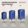 MONZANA® 3tlg. Kofferset Baseline Hartschalen Koffer M-L-XL Produktbild-Vorschau 2