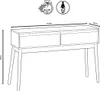Konsola z szufladami do przedpokoju ABANA, 114 x 37 x 76 cm Podgląd zdjęcia produktu 7