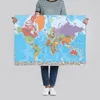 Carte du monde Poster avec drapeaux En Français (texte en Voir les images du produit 4