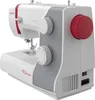 A white and gray sewing machine with red accents, shown from a diagonal side view against a white background. Náhľad obrázku produktu