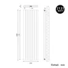 SONNI - Radiateur panneau vertical, à deux couches, blanc, Voir les images du produit 10
