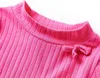 Kinder-Langarmshirt Rippstrick Knallrosa 116 Produktbild-Vorschau 3