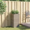 vidaXL květináč Grey 40x40x80 cm Poly ratan Náhled obrázku produktu 3