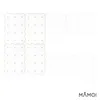 A collection of white climbing holds arranged on a white background. Náhled obrázku produktu