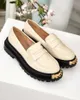 Loafersy Damskie Aurelia Beżowe na Platformie 5cm - Stylowe Podgląd zdjęcia produktu 3