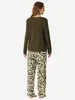 Schiesser Damen Schlafanzug lang Gr. 38  oliv Produktbild-Vorschau 15