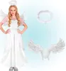 Kostüm "Engel" für Kinder | Weiß Silber | Kleid, Flügel und Produktbild-Vorschau 4