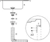 Diagram showing the assembly of a sink drain system. Voir les images du produit