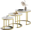 Couchtisch-Set Vicco Montreal Weiß/Gold 55 x 55 cm 3 Teile, Produktbild-Vorschau 5