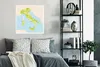 MuchoWow® Poster Karte - Italien - Grün 75x75 cm - Wand Produktbild-Vorschau 4