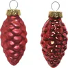 Christbaumschmuck Zapfen 6cm Glas 12 Stück - Weihnachtsrot Produktbild-Vorschau 1