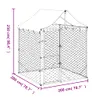 vidaXL Outdoor-Hundezwinger mit Dach Silber 2x2x2,5 m Produktbild-Vorschau 9