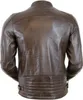 Herren Bikerjacke echt-leder Lederjacke Slim Fit Clubjacke Produktbild-Vorschau 2