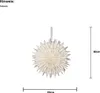 A white paper star decoration hanging against a white background, with dimensions indicated. Podgląd zdjęcia produktu
