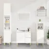 vidaXL Badschrank, Holzwerkstoff, Weiß, 30x30x190 cm, mit Produktbild-Vorschau 1