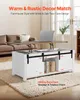 VEVOR Lift Top Couchtisch 120 cm, rustikaler Kaffeetisch Produktbild-Vorschau 2