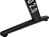 A close-up view of the black leg of a gaming desk with white text on it. Produktbild-Vorschau