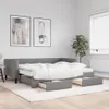 vidaXL Rozkladacia posteľ so zásuvkami Tmavo šedá 90x190 cm Náhľad obrázku produktu 2