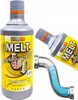 A product shot of a bottle of drain cleaner with a graphic of a pipe and flowing liquid. Náhled obrázku produktu