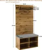 okwish 175 cm vysoký šatní set v dřevěném vzhledu se Náhled obrázku produktu 6