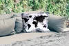 MuchoWow® Outdoor Kissen - Weltkarte - Holz - Schwarz - Produktbild-Vorschau 2