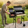 tectake® Holzkohlegrill 2in1 110 x 60 x 116 cm 2 Kammern Produktbild-Vorschau 8