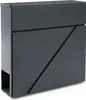 A modern, dark gray mailbox with a unique geometric design. Náhľad obrázku produktu