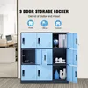 SucceBuy Metal Employee Locker, 9-türiger schwarzer Schrank Produktbild-Vorschau 2