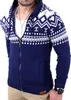 Reslad Herren Grobstrick Norweger Winter Strickjacke mit Produktbild-Vorschau 1
