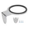A chrome-plated wall-mounted holder for a hairdryer, along with mounting hardware. Anteprima dell’immagine prodotto