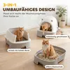 PawHut Katzentoilette Edelstahl mit abnehmbar Deckel Produktbild-Vorschau 7